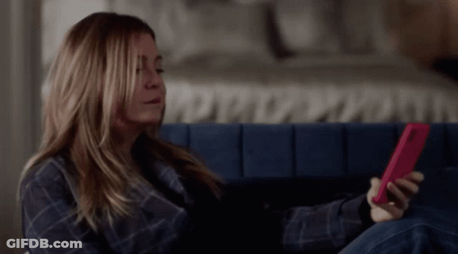 Meredith Grey Throwing Phone GIF