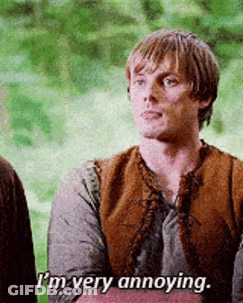 Merlin Arthur Pendragon Annoying GIF