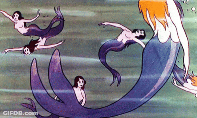 Mermaid Back Flipping GIF