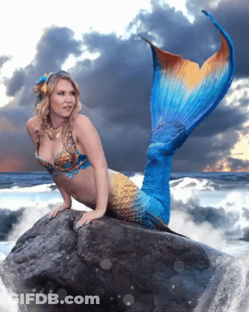 Mermaid Ocean Wave GIF