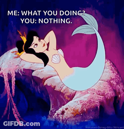 Mermaid On Rock Me What You Doing Nothing GIF
