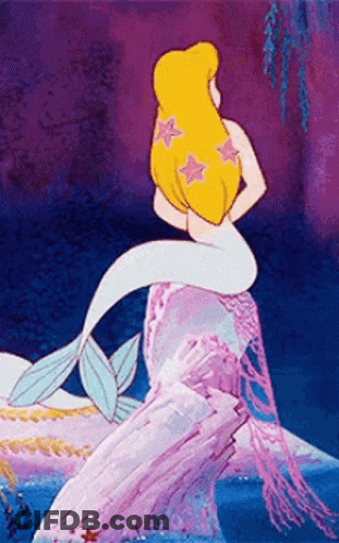 Mermaid Sitting On Rock GIF