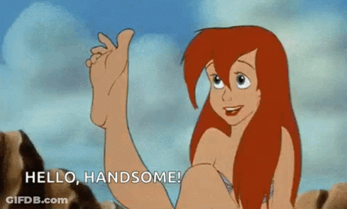 Mermaid Thumbs Up Saying Hello Handsome GIF