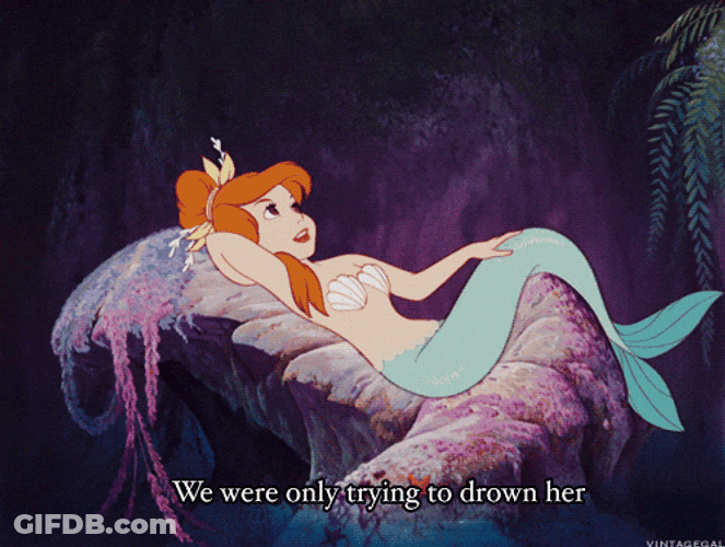 Mermaid Trying To Drown Peter Pan GIF
