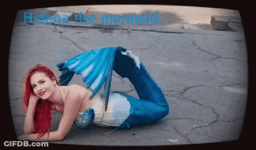 Mermaid Wagging Tail GIF
