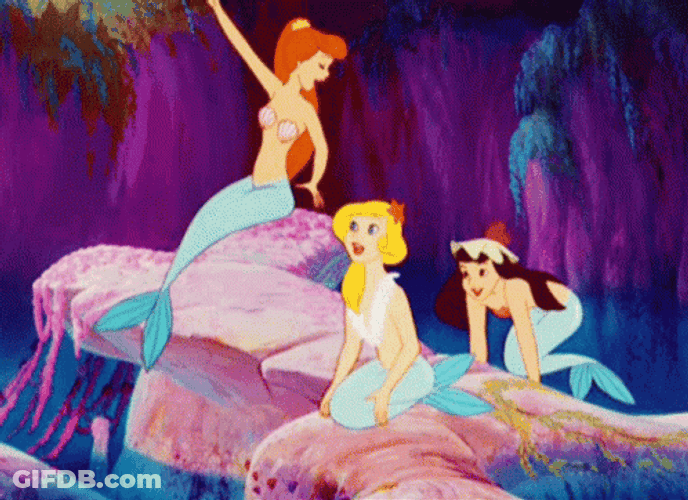 Mermaids Raising Hands GIF