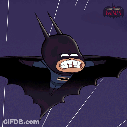 Merry Batman Flying GIF