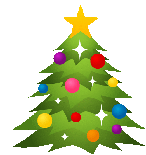 Merry Christmas And Happy New Year Christmas Tree Doodle Flash Simple Animation GIF