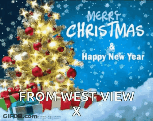 Merry Christmas And Happy New Year From West View GIF