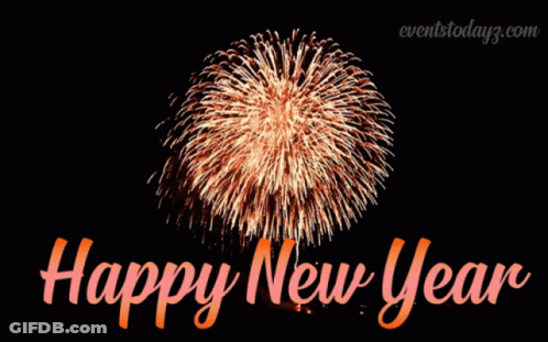 Merry Christmas And Happy New Year Greeting Card GIF