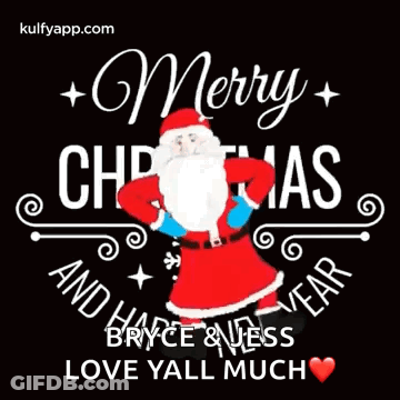 Merry Christmas And Happy New Year Greeting GIF