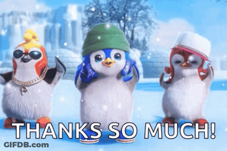 Merry Christmas Animated Dancing Penguin GIF