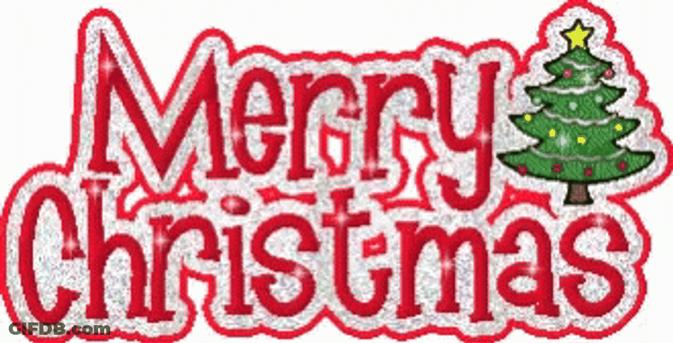 Merry Christmas Animated Text GIF