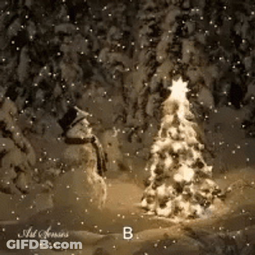 Merry Christmas Animated Yellow Light GIF