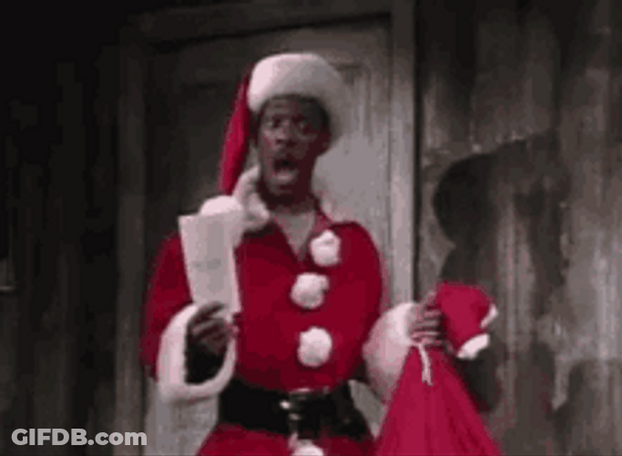 Merry Christmas Black Santa Funny Eddie Murphy GIF