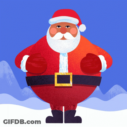 Merry Christmas Black Santa Ho Ho Ho Animated GIF