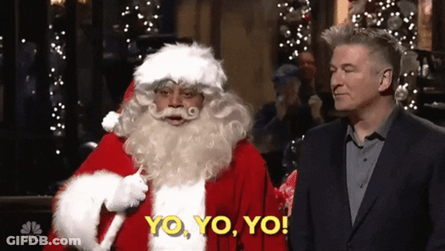 Merry Christmas Black Santa Saturday Night Live GIF