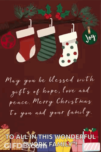 Merry Christmas Card Hope Love Peace GIF