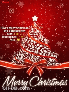Merry Christmas Card With Christmas Tree GIF