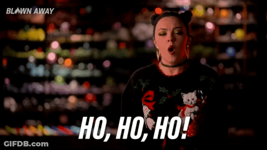 Merry Christmas Cat Girl GIF