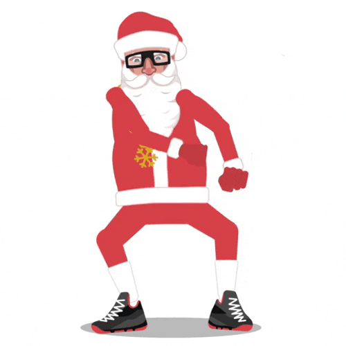 Merry Christmas Dancing Santa Claus Shoes GIF
