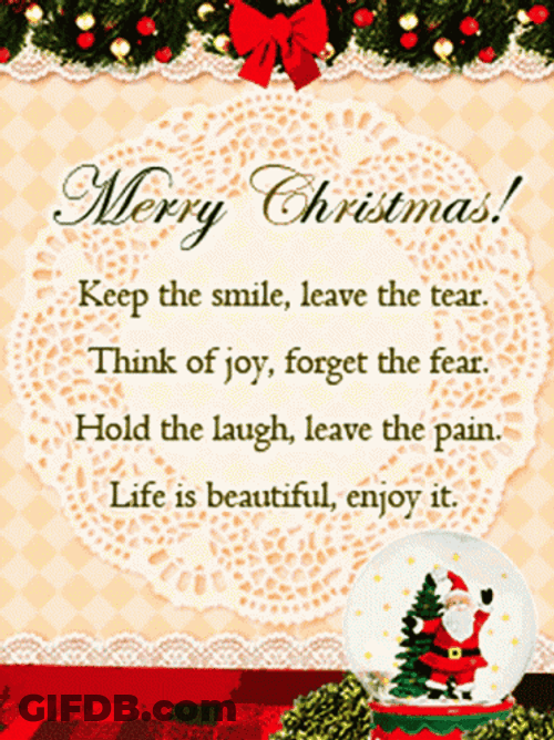 Merry Christmas Daughter Festive Greeting Card GIF