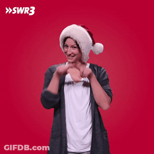 Merry Christmas Daughter Heart Hand Sign GIF