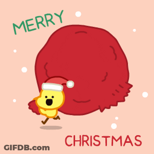 Merry Christmas Elf Cute Bird GIF
