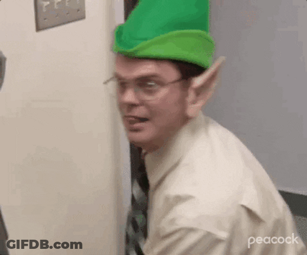 Merry Christmas Elf Dwight Schrute GIF