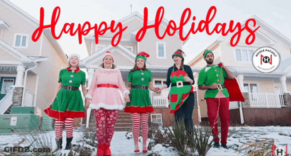 Merry Christmas Elf Happy Family Dance GIF