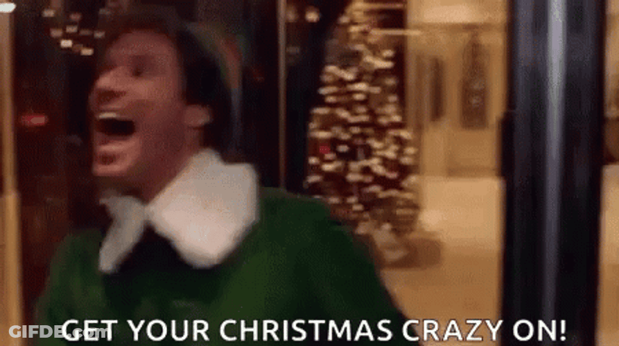 Merry Christmas Elf Will Ferrell Panicking GIF