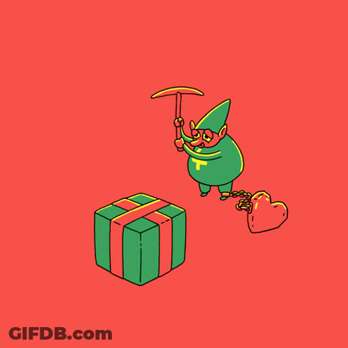 Merry Christmas Elf Working Hard GIF