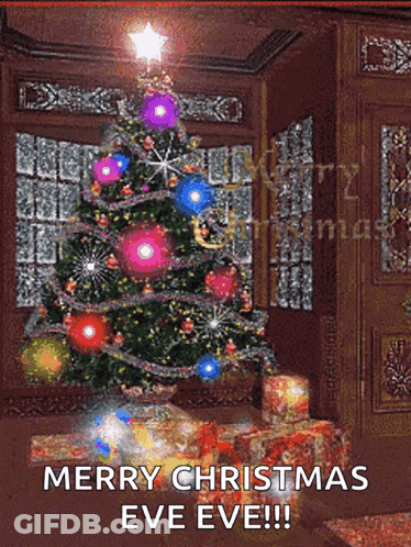 Merry Christmas Eve Eve Christmas Tree GIF
