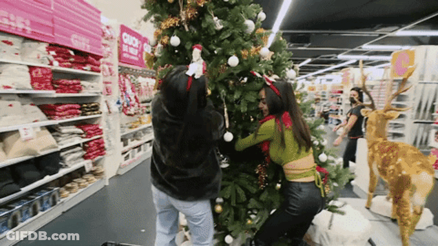 Merry Christmas Eve Heavy Tree GIF