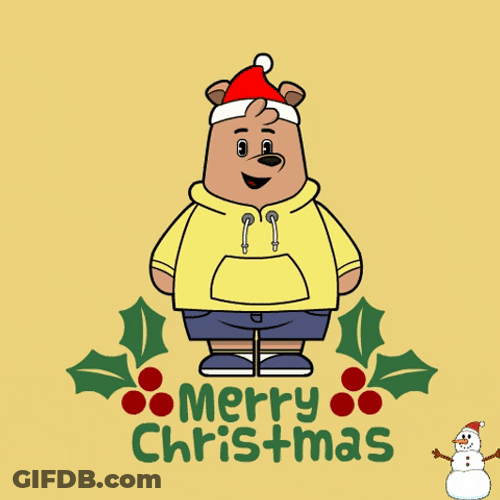 Merry Christmas Eve Pants Bear GIF