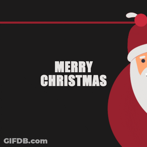 Merry Christmas Eve Passing Santa GIF