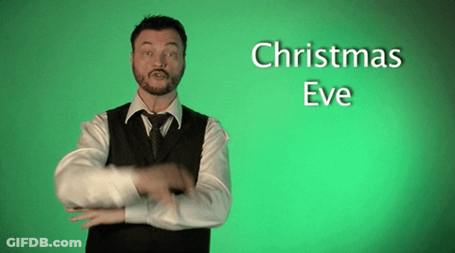 Merry Christmas Eve Sign Language GIF