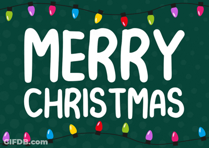 Merry Christmas Eve Simple Greetings GIF