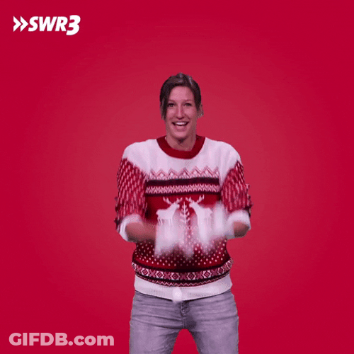 Merry Christmas Eve Throwing Snow GIF