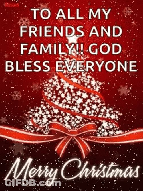 Merry Christmas Family God Bless Everyone GIF