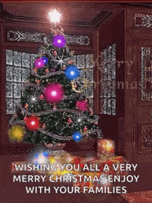 Merry Christmas Family Seasons Greetings GIF