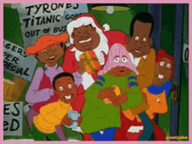 Merry Christmas Fat Albert With Friends GIF