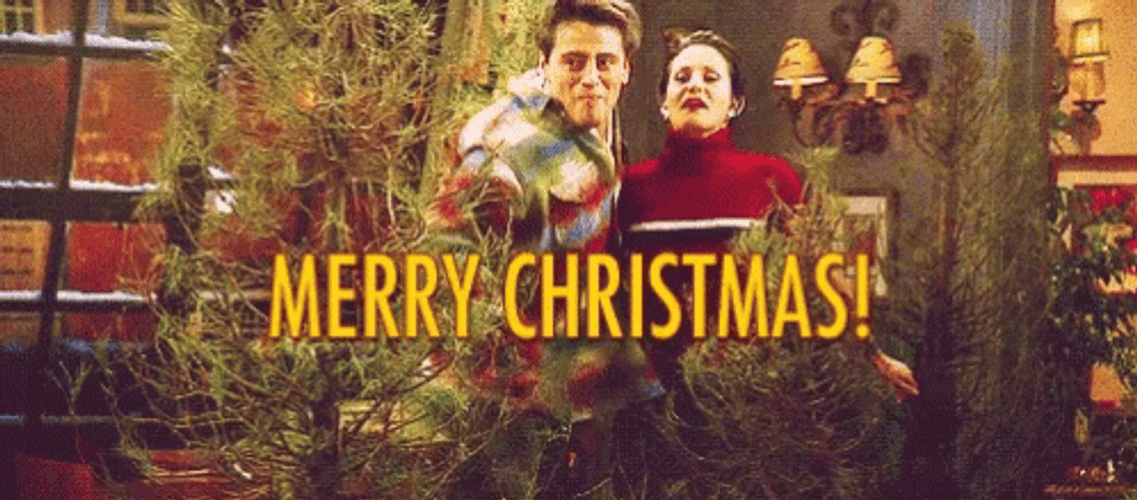 Merry Christmas Friend From Joey And Monica GIF