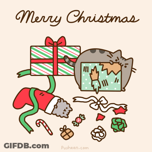 Merry Christmas Friend From Pusheen The Cat GIF