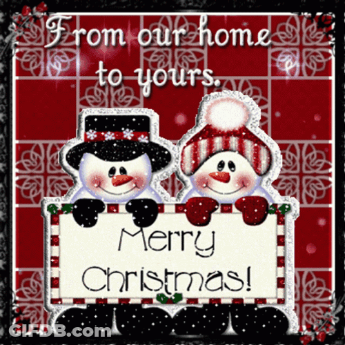 Merry Christmas Friend Snowmen Quotes GIF