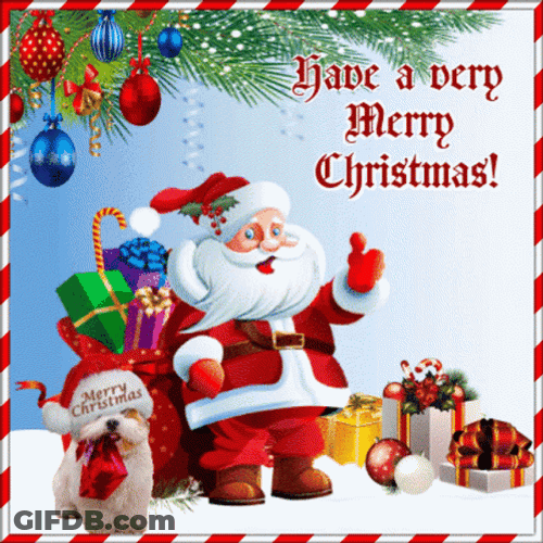 Merry Christmas From Santa And His Friends GIF