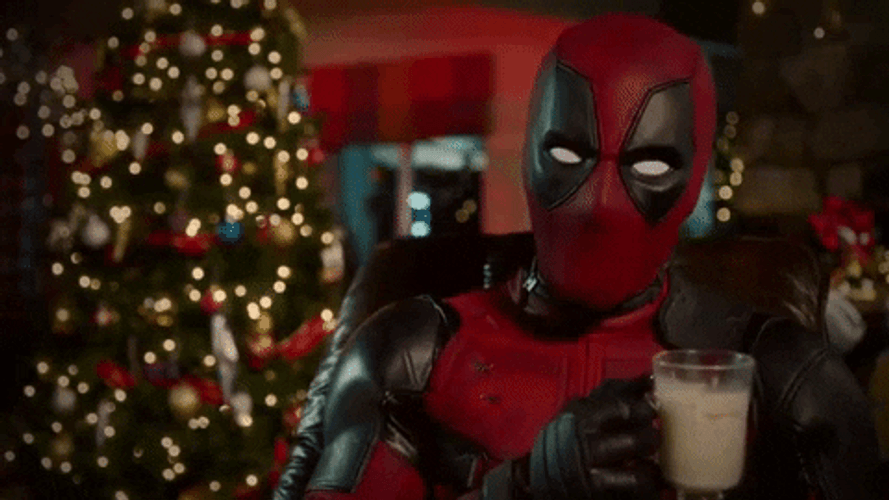 Merry Christmas Funny Spiderman Drink Your Milk GIF