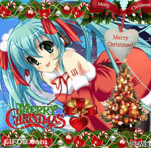 Merry Christmas Girl In Santa Outfit GIF