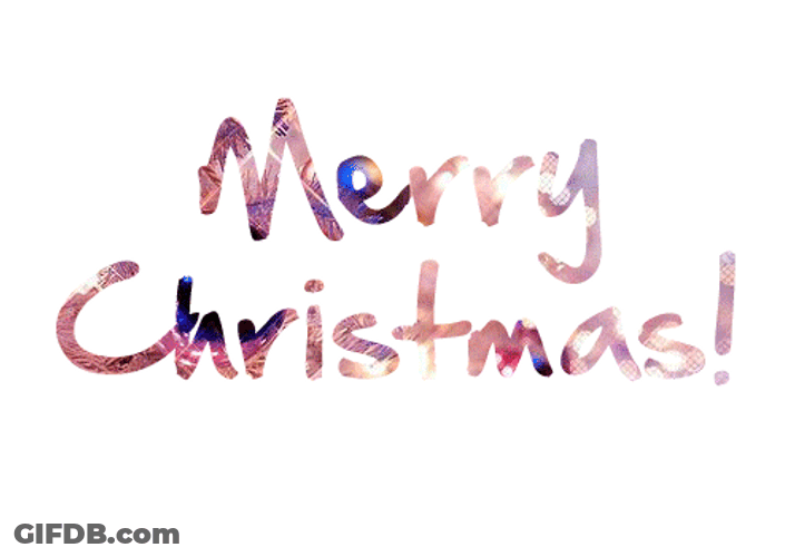 Merry Christmas Gold Greetings GIF
