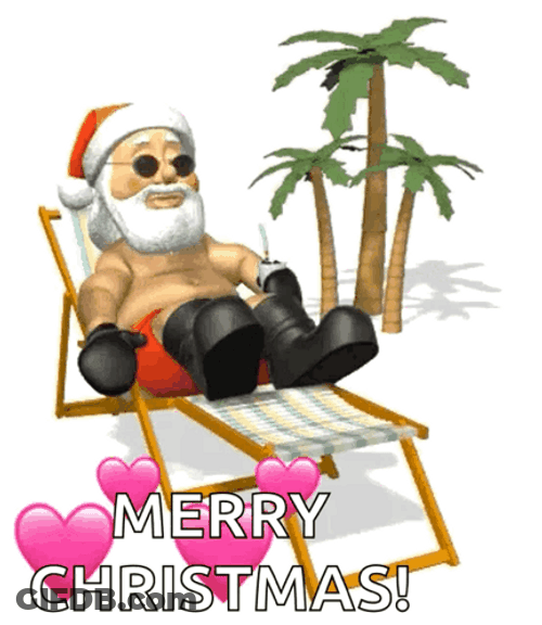 Merry Christmas In July Santa GIF